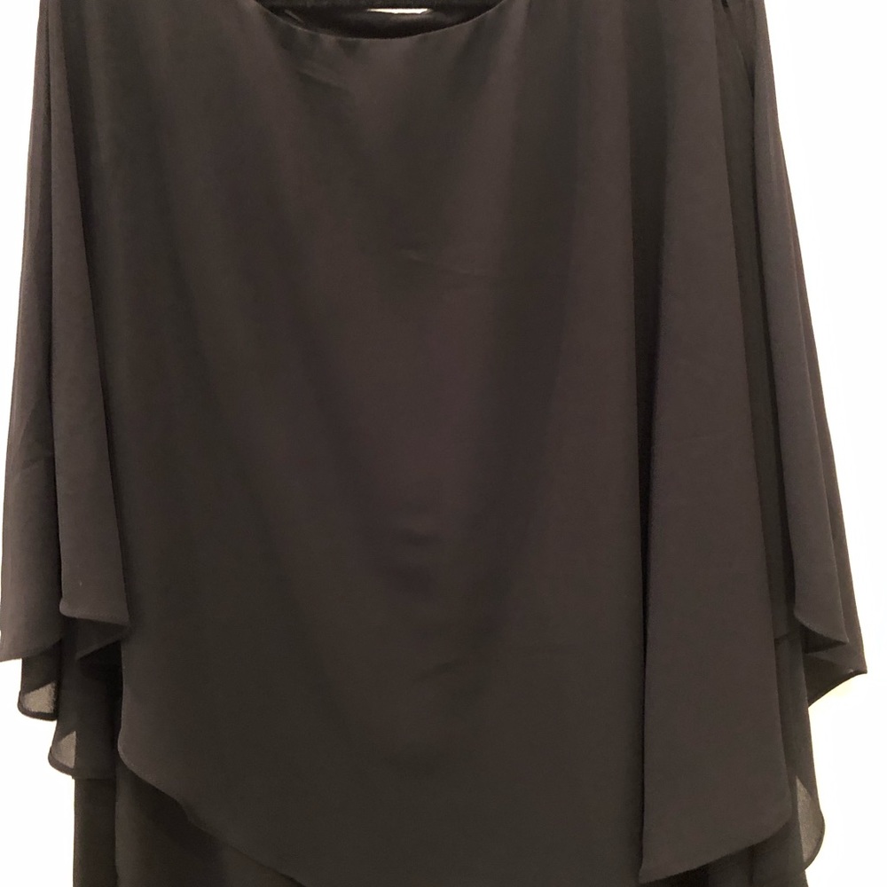 Women’s black dress with sheer overlay on the top size 26W NWT - Picture 2 of 4